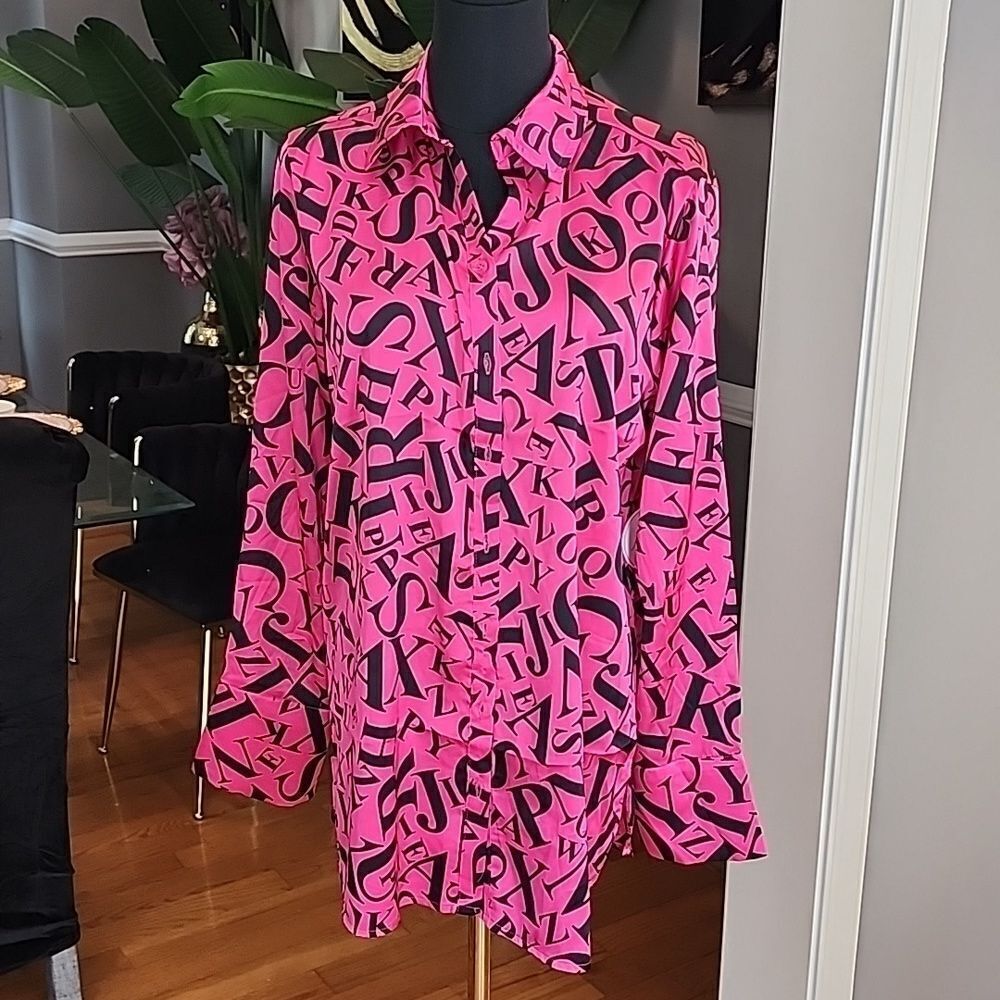 Milk and honey printed top sz medium